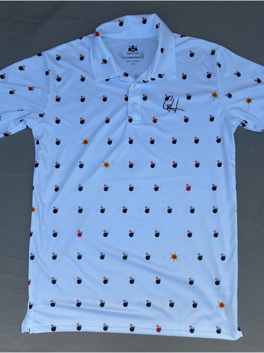 & Other Stories White Polo with Bomb & Explosion Print